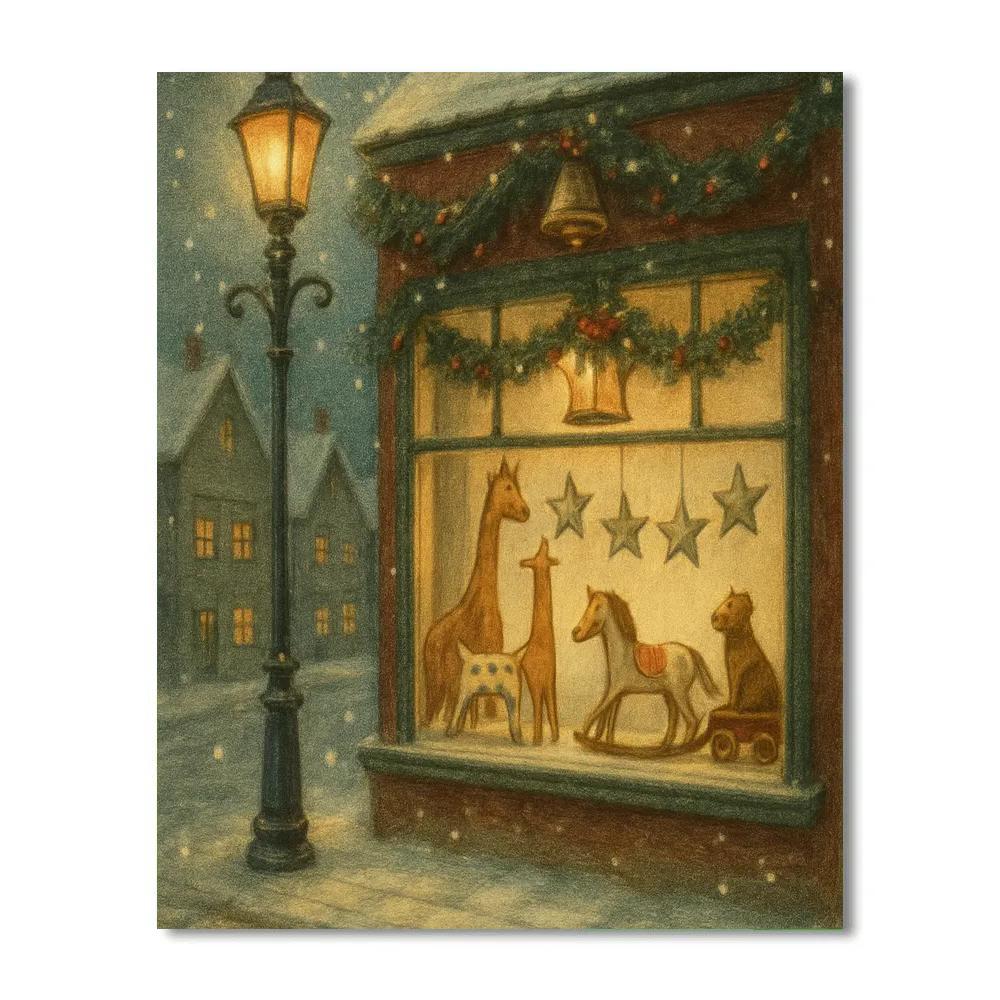 Toymakers Window On Winter Street paint by numbers