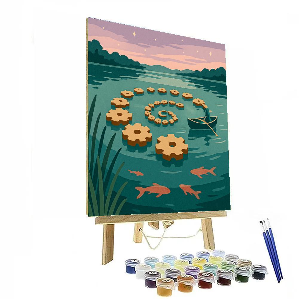 Clockwork Isles On A Lake DIY paint by numbers