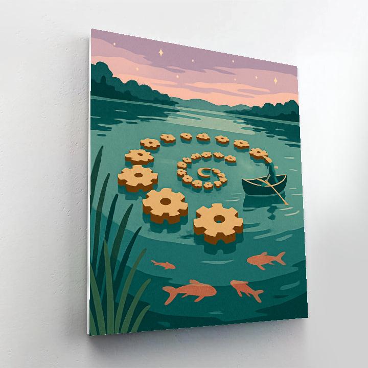 Clockwork Isles On A Lake DIY paint by numbers