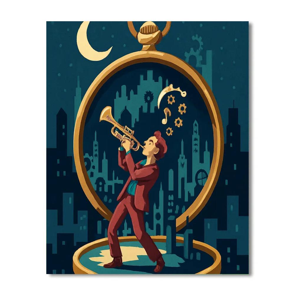 Clockwork Improvisation In Jazz paint by numbers