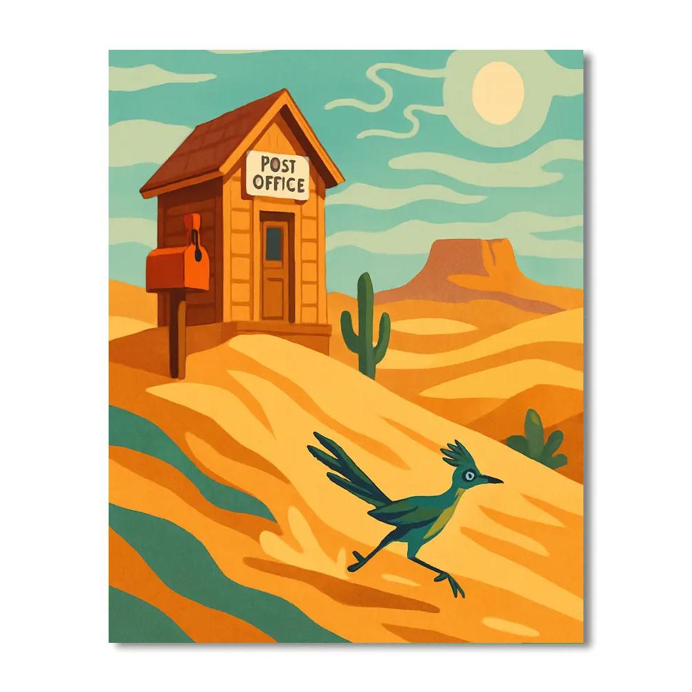 Desert Mirage Post Office Painting by numbers kit