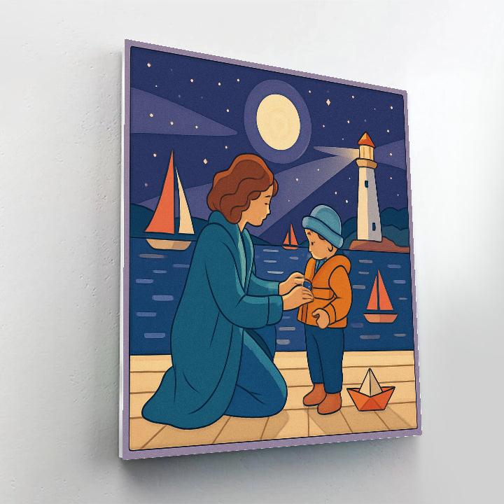 Lantern Lit Mother Harbor Promise paint by number