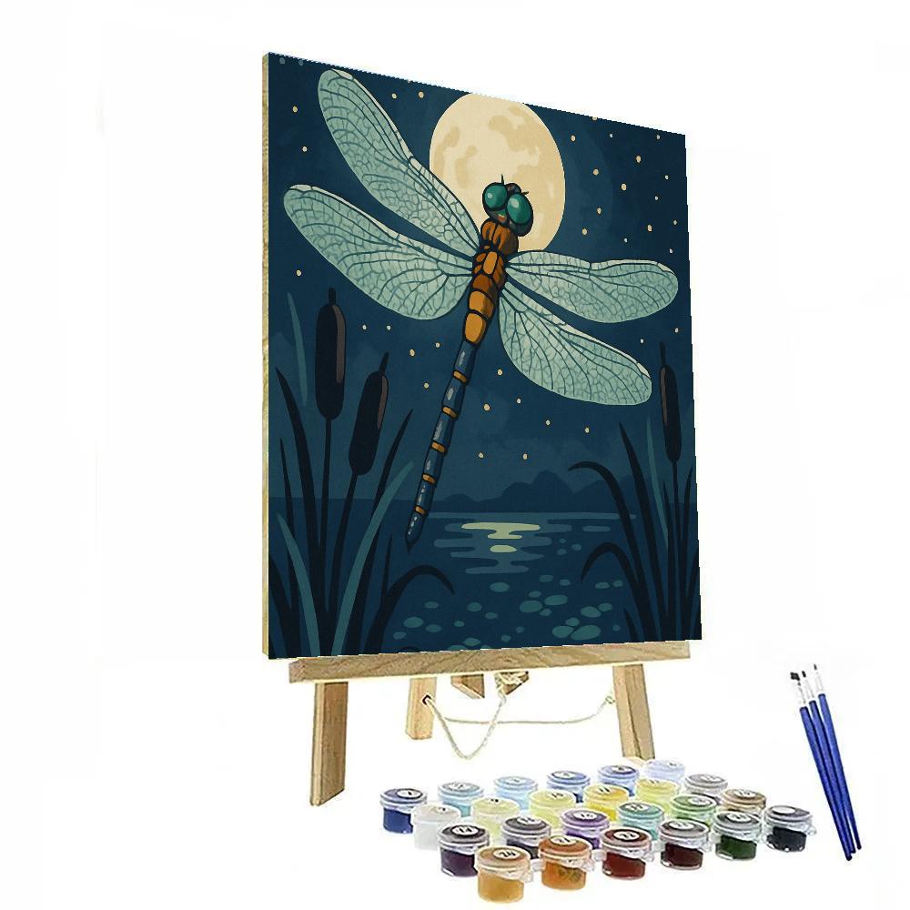 Marsh Lantern Dragonfly painting number kit