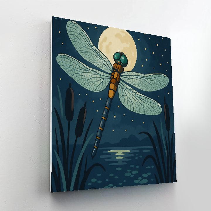 Marsh Lantern Dragonfly painting number kit