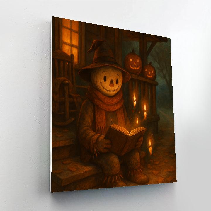 Autumn Porch With A Friendly Scarecrow Storykeeper paint by numbers