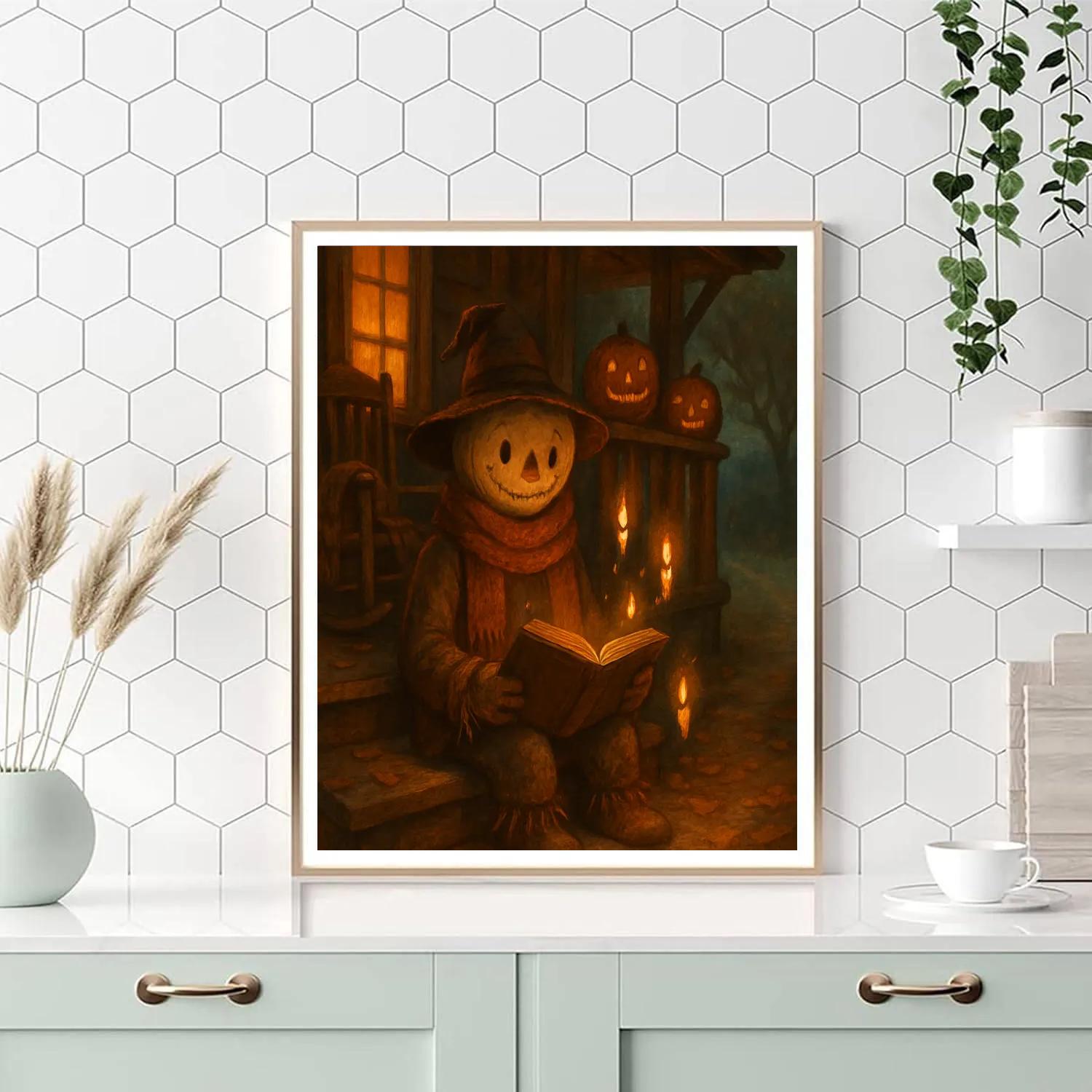 Autumn Porch With A Friendly Scarecrow Storykeeper paint by numbers