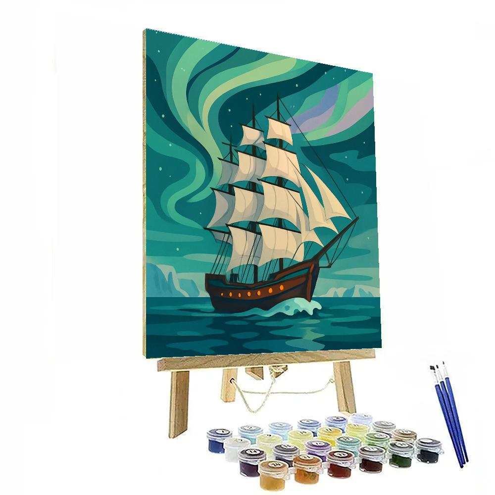 Shipborne Aurora Tall Ship paint by color