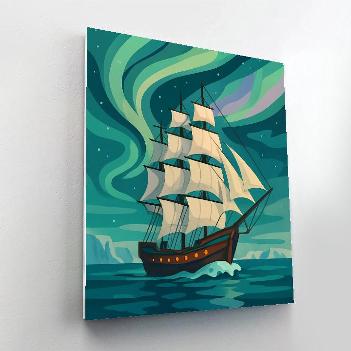 Shipborne Aurora Tall Ship paint by color