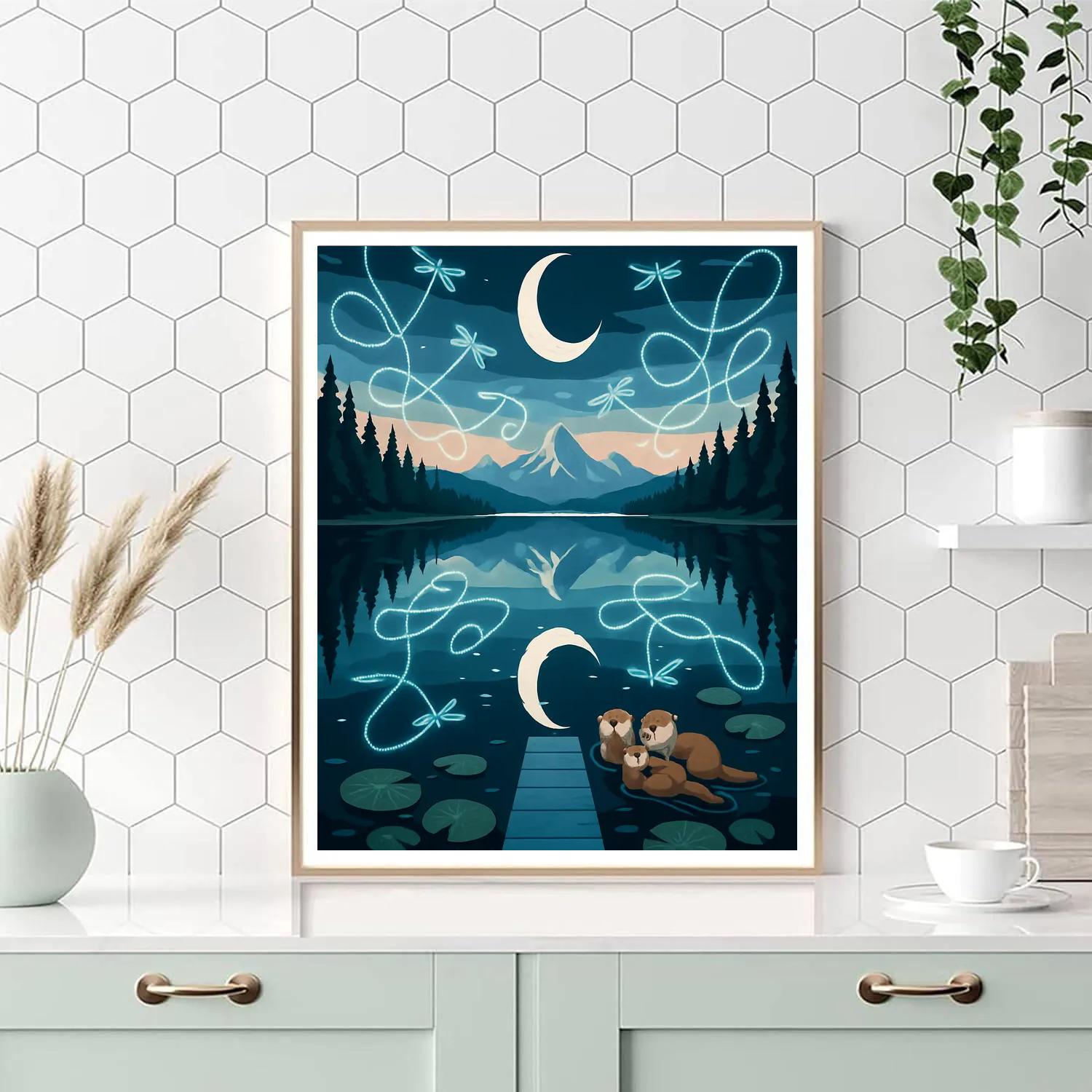 Mirror Still Water Lake Vista paint by numbers