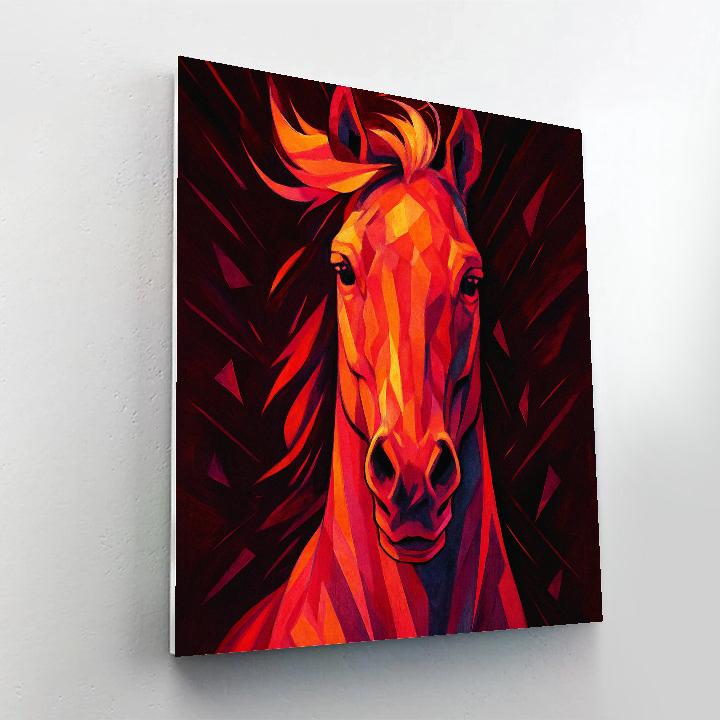 Rose Quartz Stallion Burst painting number kit