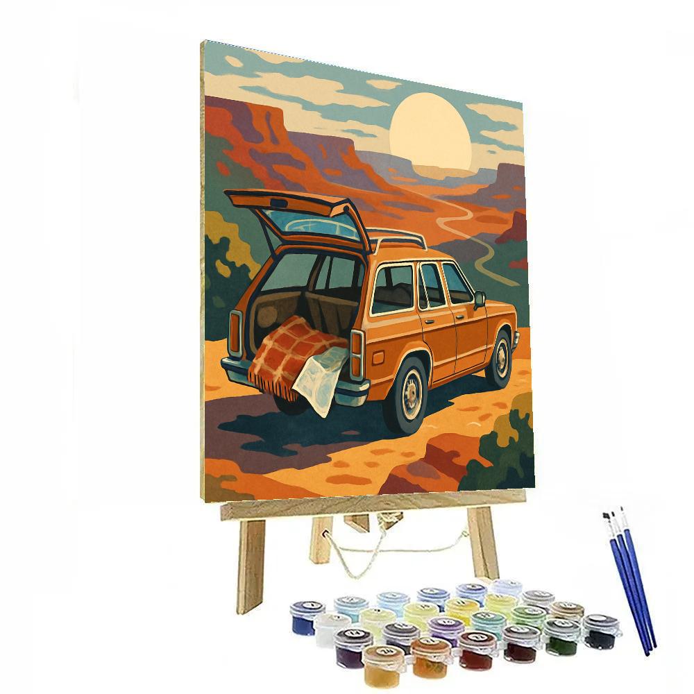 Solstice Ridge Drive With Cars paint by numbers