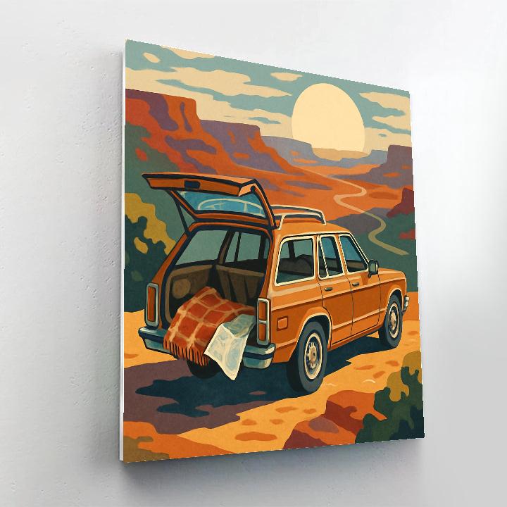 Solstice Ridge Drive With Cars paint by numbers