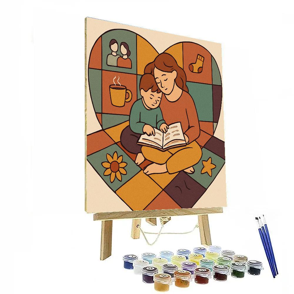 Quilt Of Stories With Mother At The Center paint by number