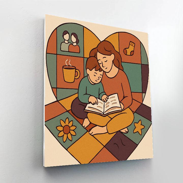 Quilt Of Stories With Mother At The Center paint by number