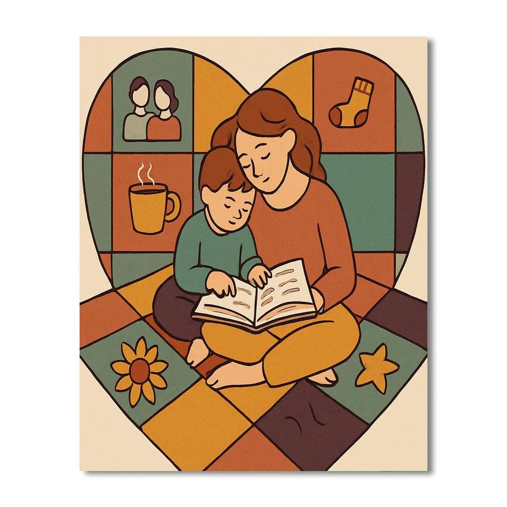 Quilt Of Stories With Mother At The Center paint by number