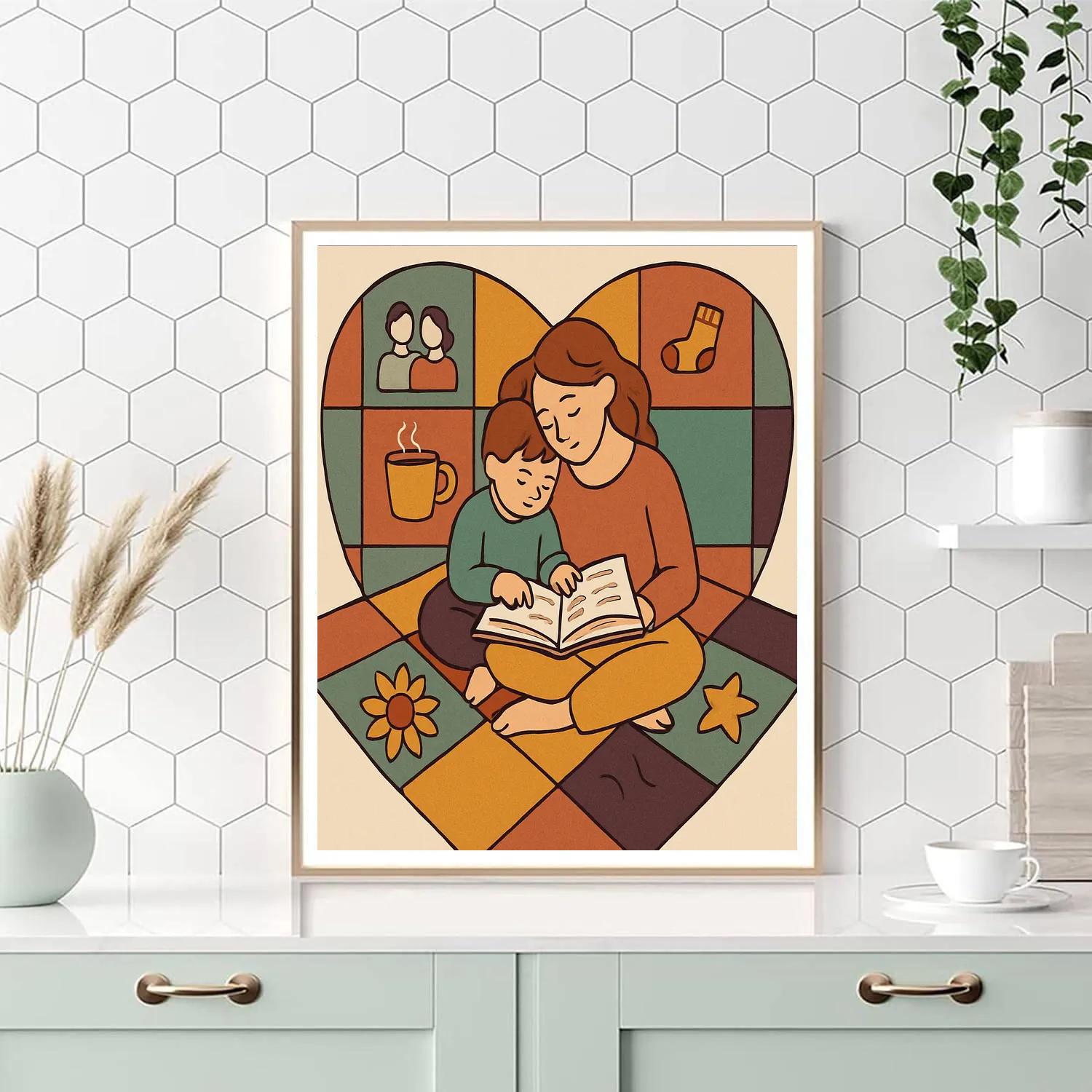 Quilt Of Stories With Mother At The Center paint by number