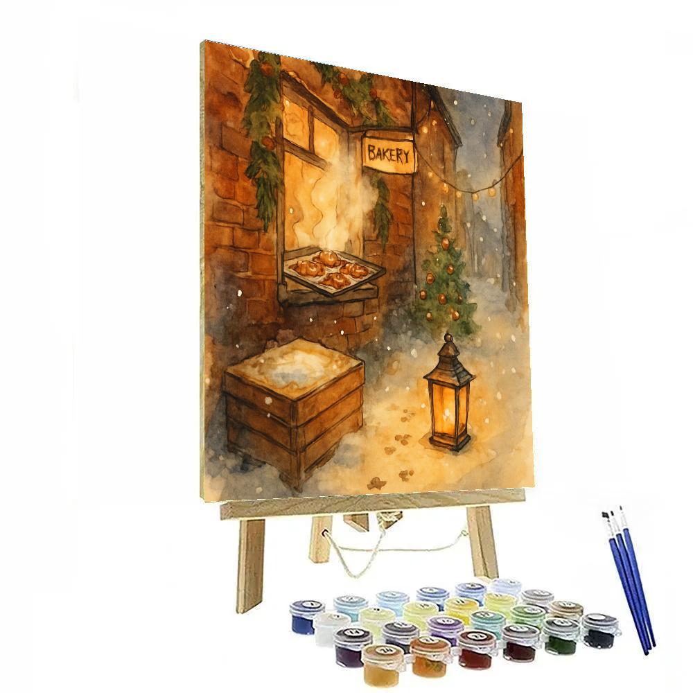 Bakers Alley Gingerbread Steam paint by number