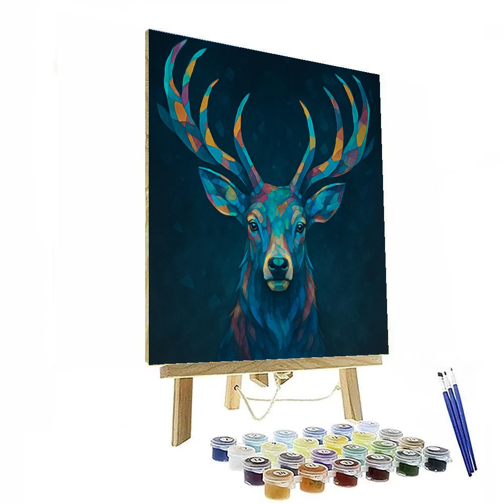 Kaleidoscope Antler Stag Painting by numbers kit