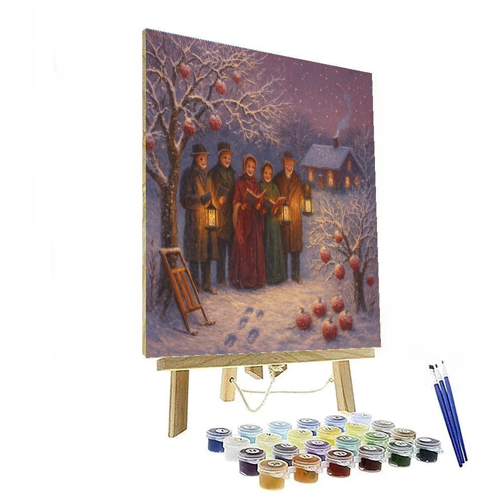 Frosted Orchard Carol Evening painting number kit