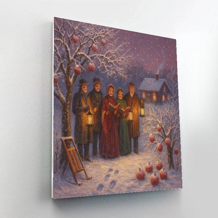 Frosted Orchard Carol Evening painting number kit