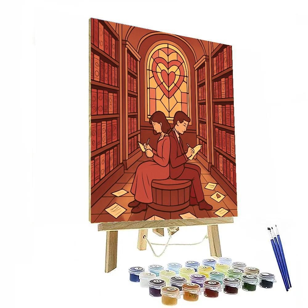 Valentines Day Library Of Love Letters Paint by numbers art