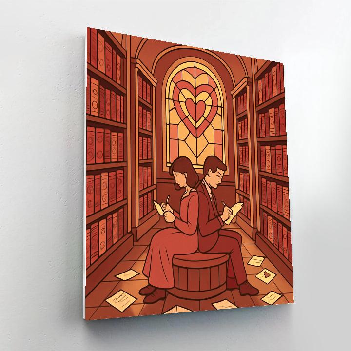 Valentines Day Library Of Love Letters Paint by numbers art