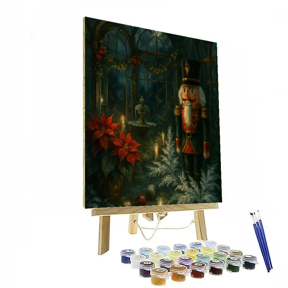 Nutcracker Garden In Snowy Glasshouse Numbered painting kits