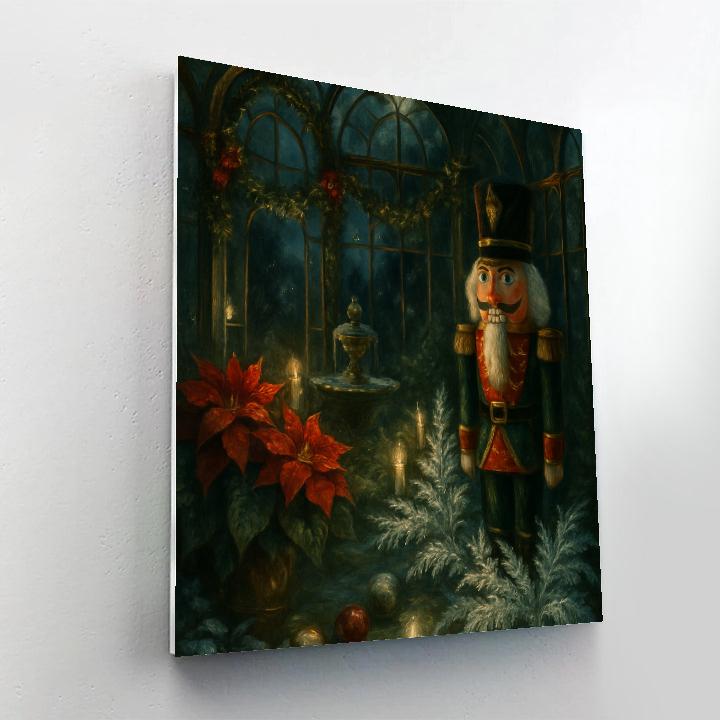 Nutcracker Garden In Snowy Glasshouse Numbered painting kits