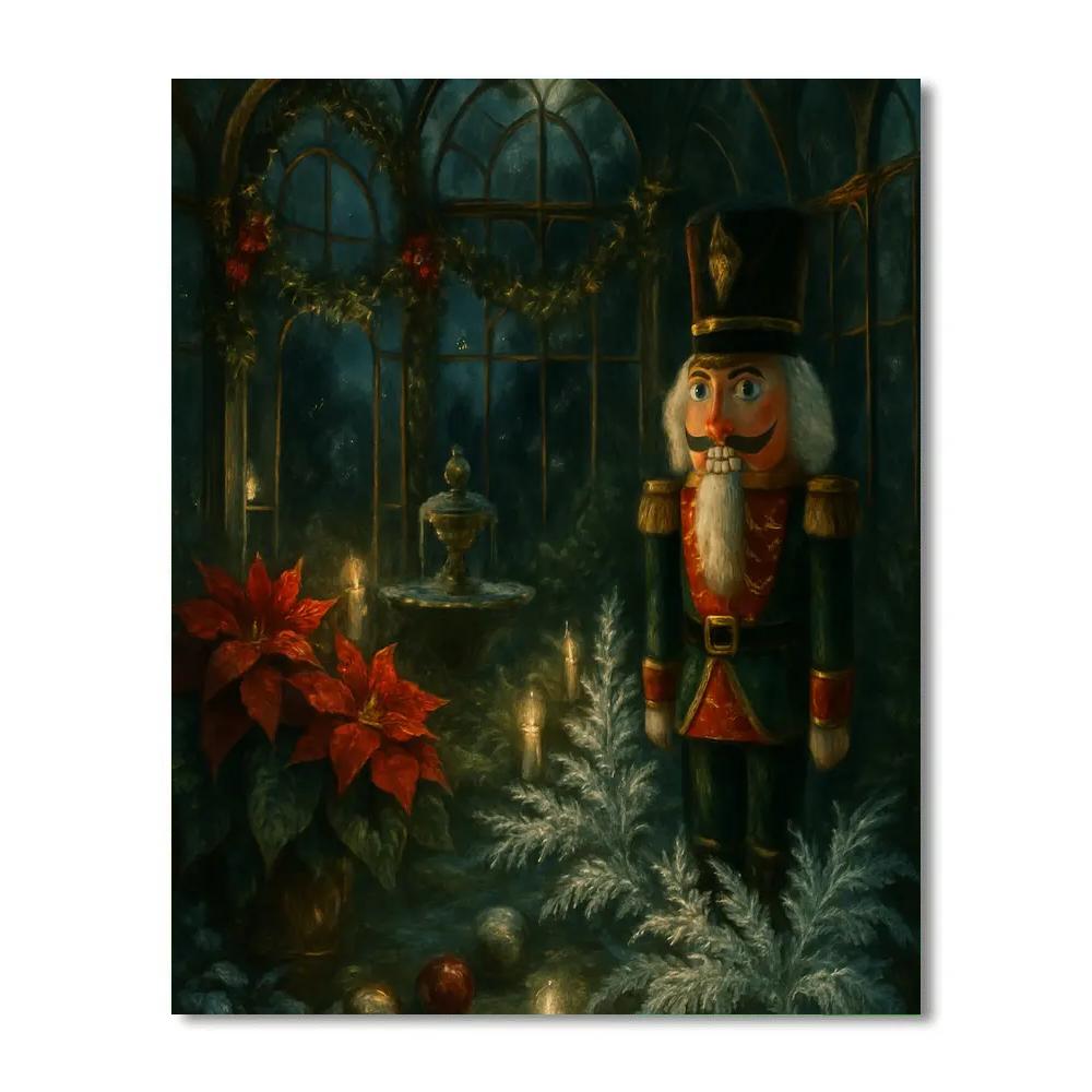 Nutcracker Garden In Snowy Glasshouse Numbered painting kits
