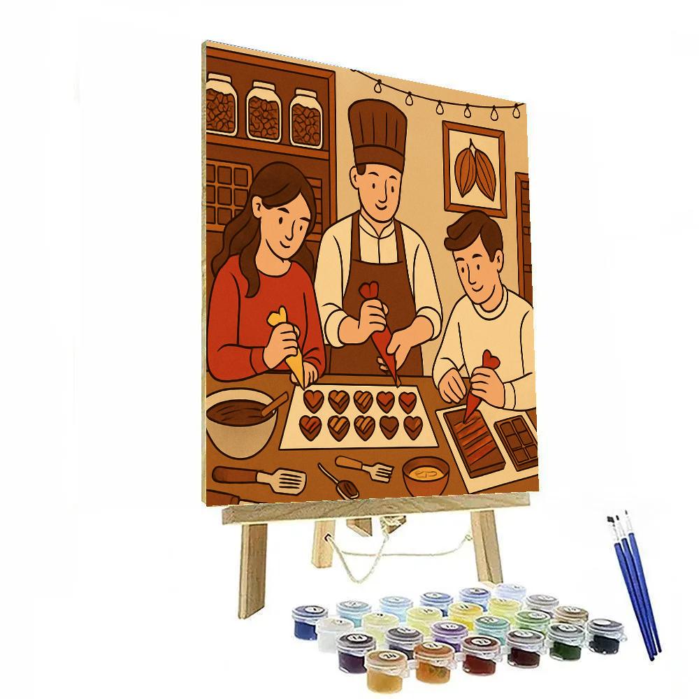 Valentines Day Artisan Chocolate Workshop Evening paint by color