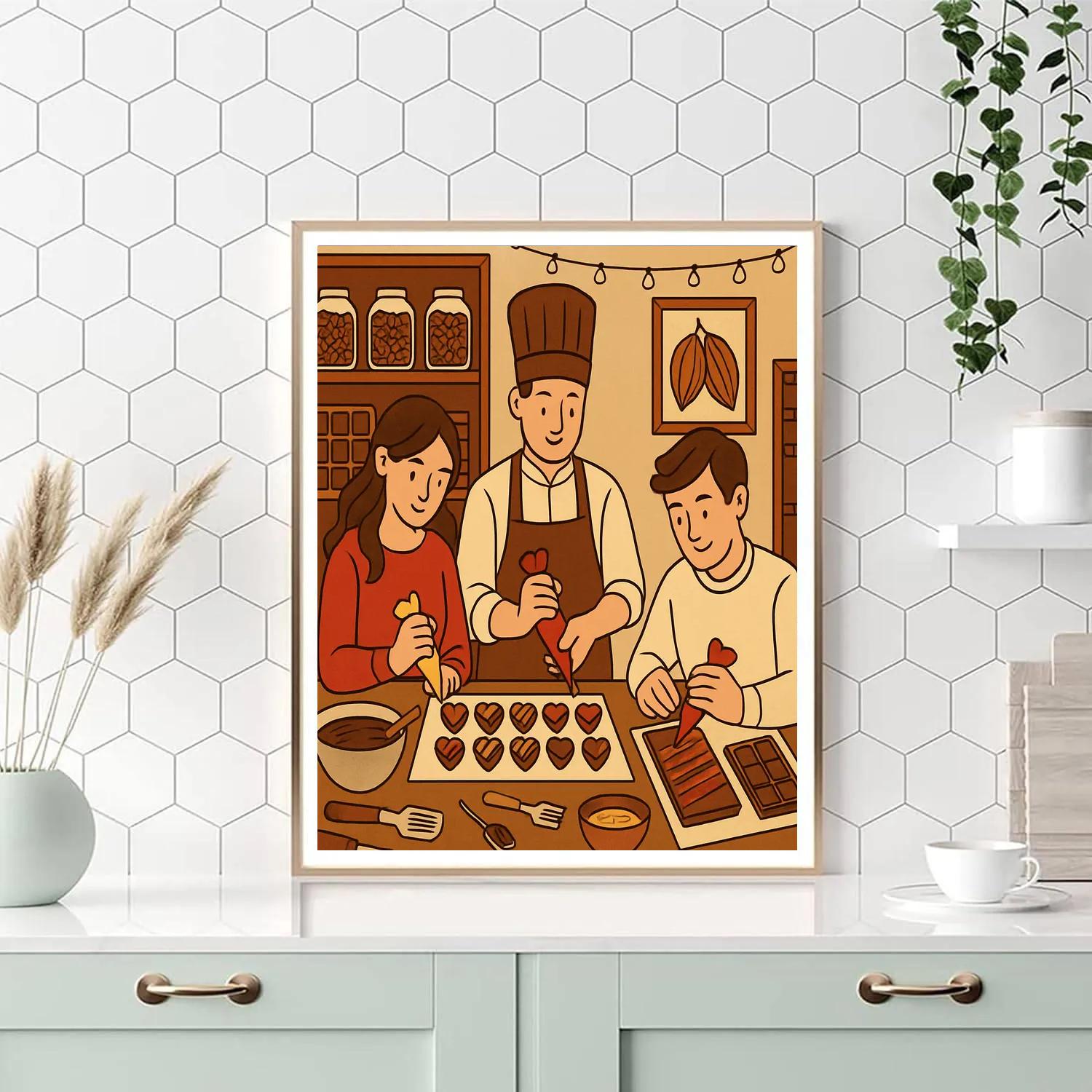 Valentines Day Artisan Chocolate Workshop Evening paint by color