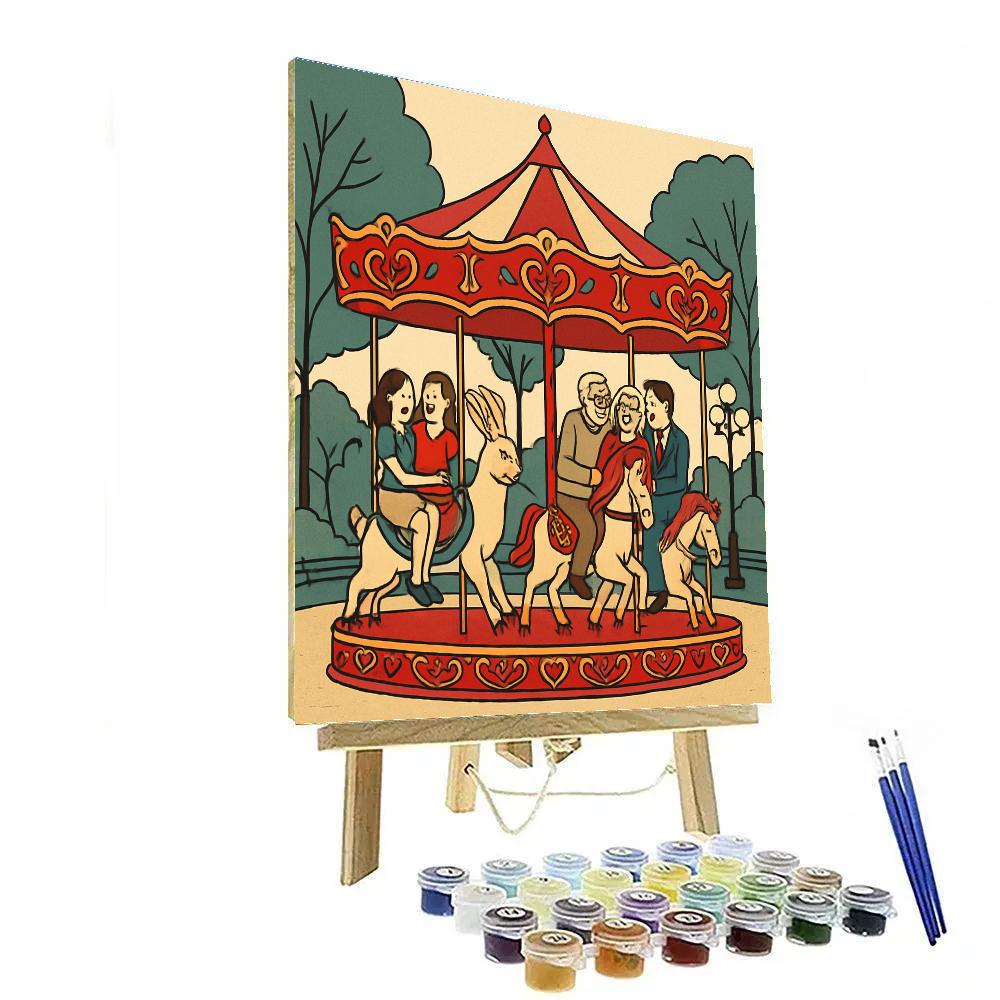 Valentines Day Carousel Of Timeless Couples DIY paint by numbers