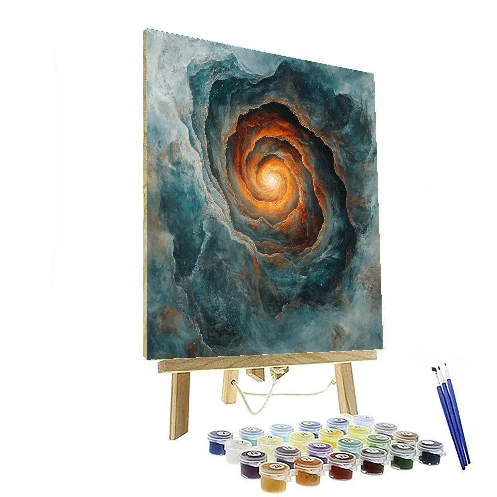 Michelangelo Inspired Nebula Knot Paint by numbers art