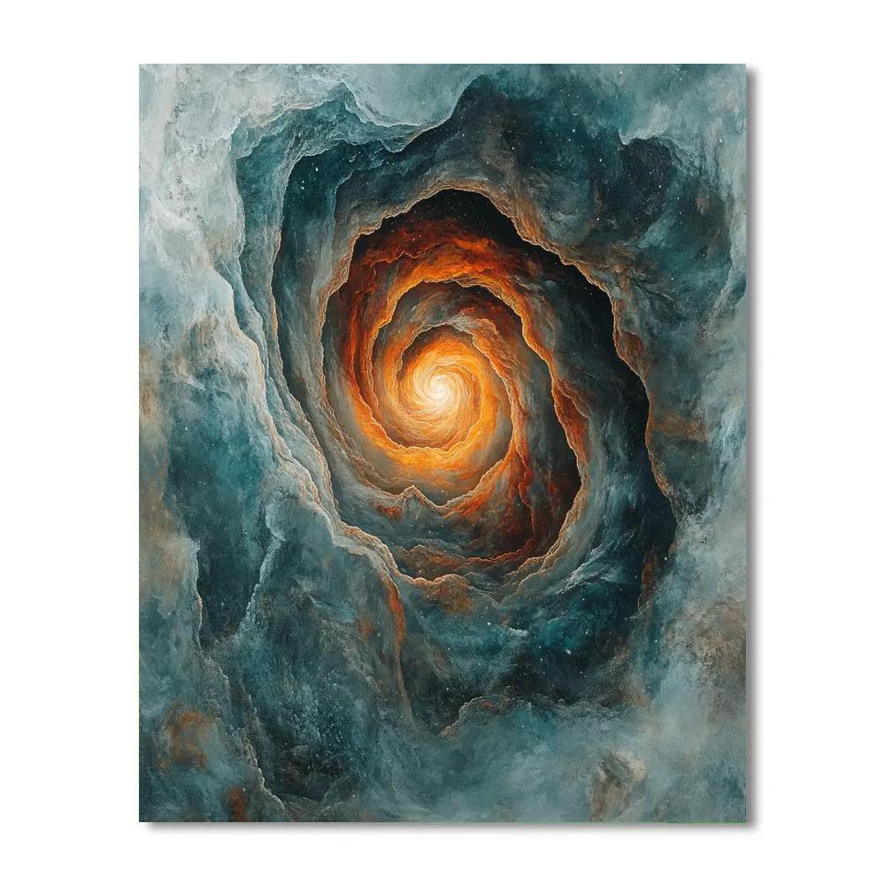Michelangelo Inspired Nebula Knot Paint by numbers art