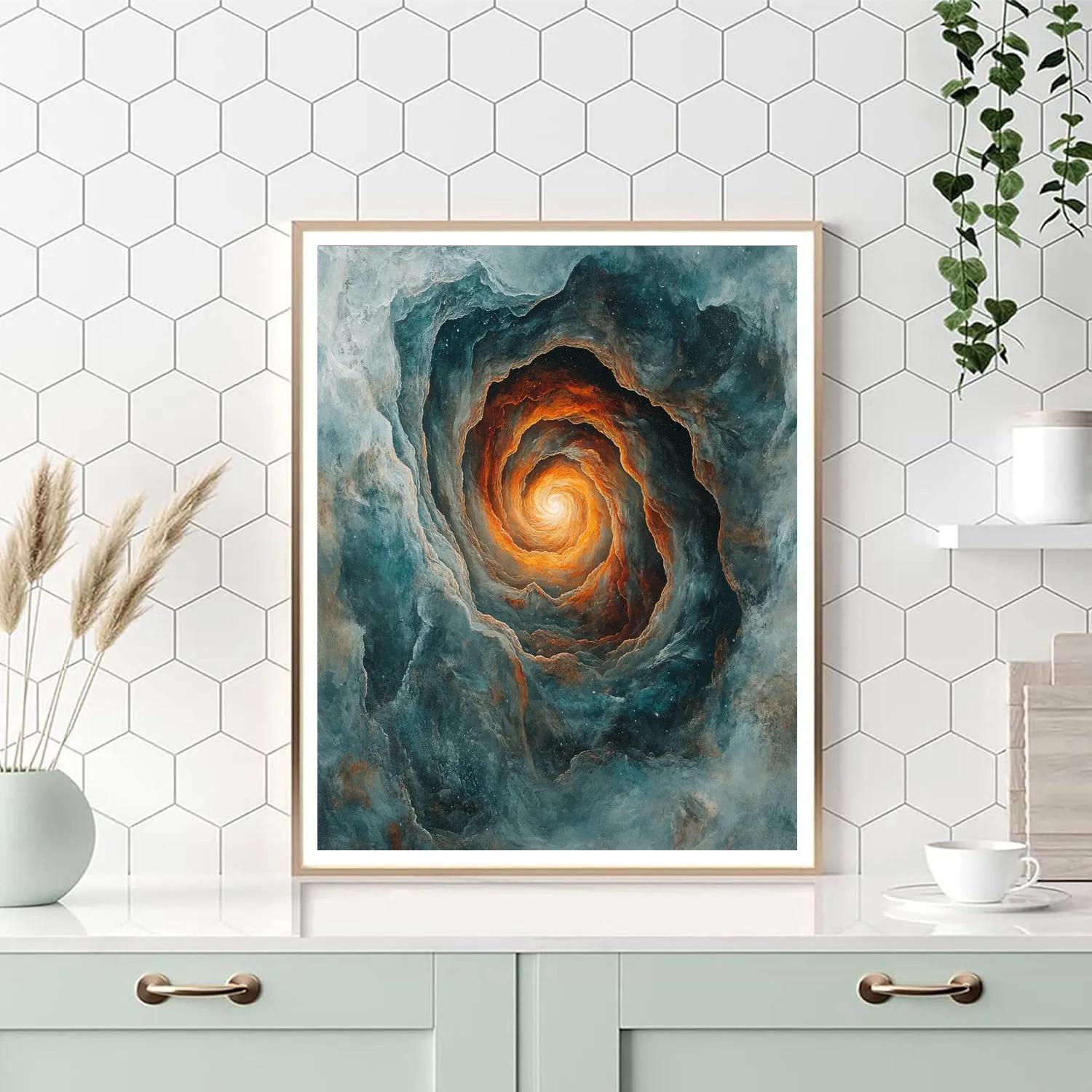 Michelangelo Inspired Nebula Knot Paint by numbers art