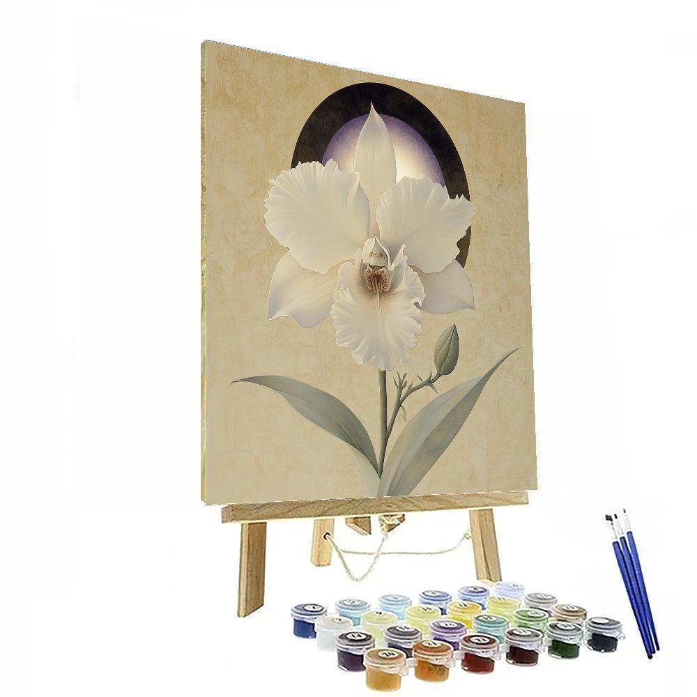 Leonardo Da Vinci Inspired Orchid Eclipse Study painting number kit
