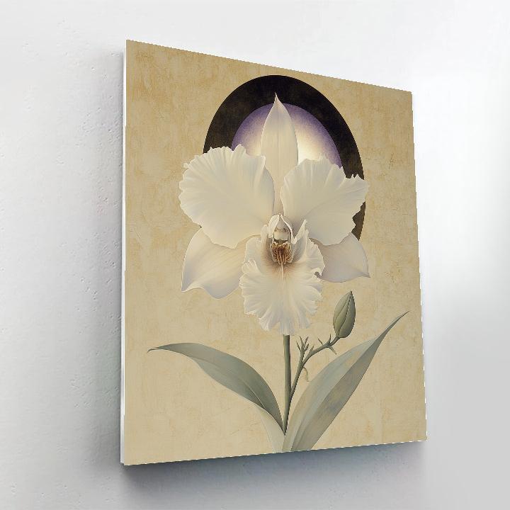 Leonardo Da Vinci Inspired Orchid Eclipse Study painting number kit