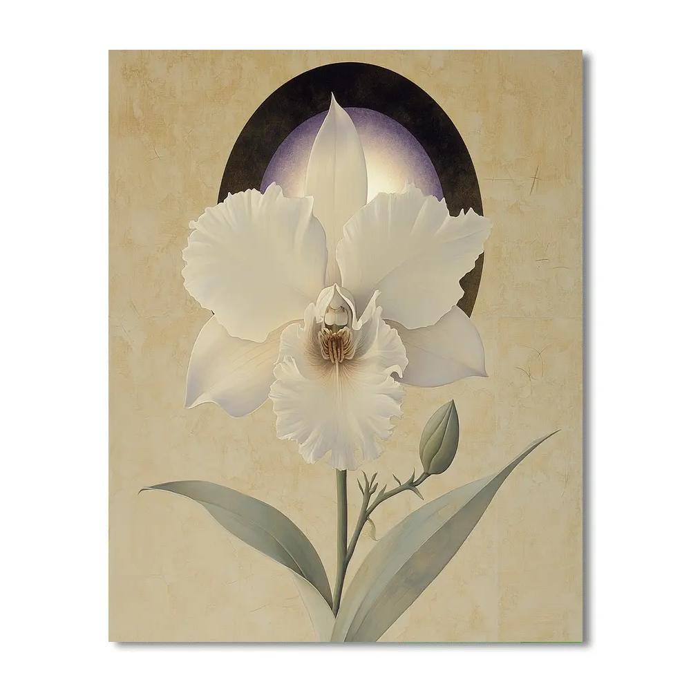 Leonardo Da Vinci Inspired Orchid Eclipse Study painting number kit