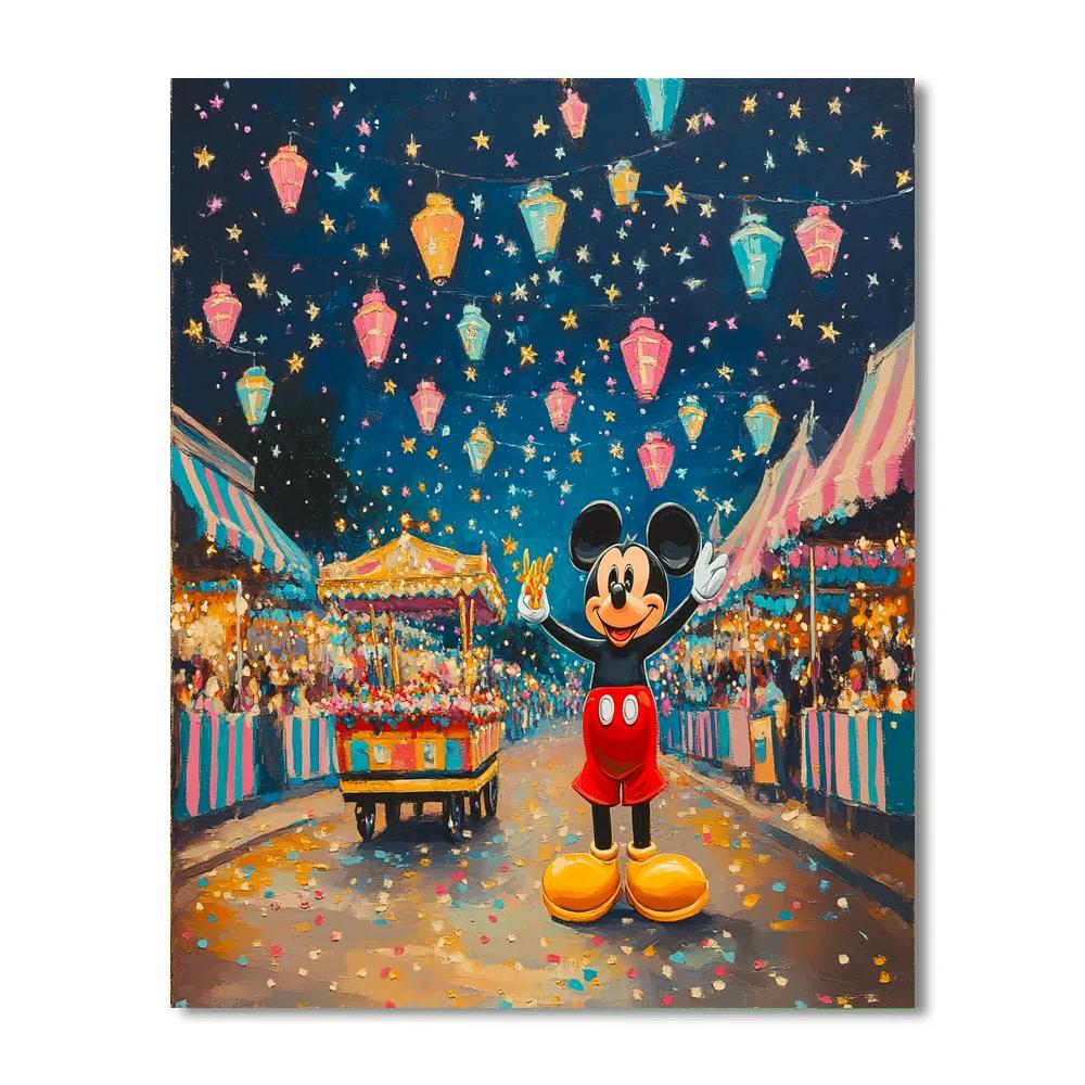 Mickey Mouse Starry Carnival Parade Number painting