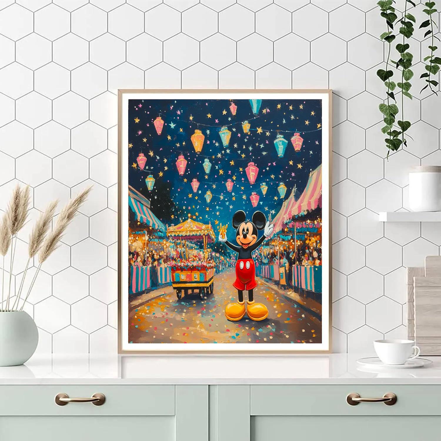 Mickey Mouse Starry Carnival Parade Number painting