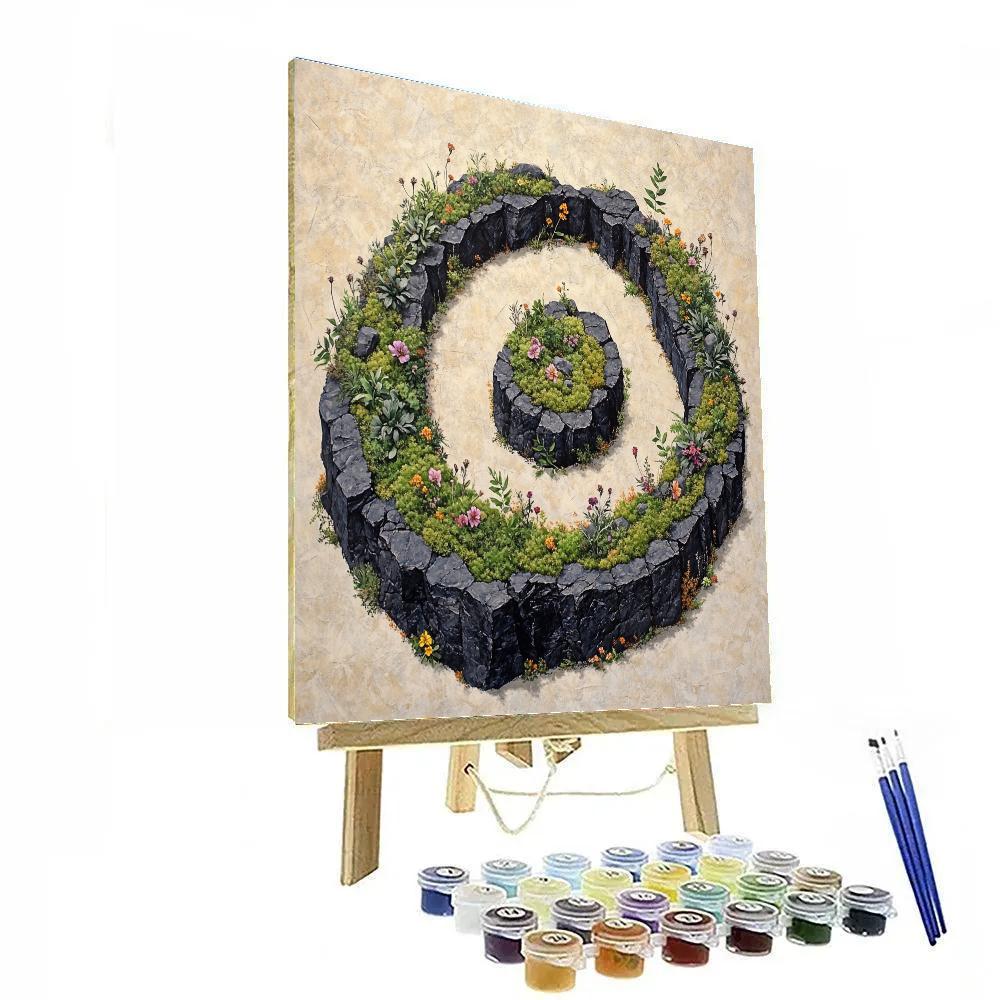 Michelangelo Inspired Basalt Garden Spiral DIY paint by numbers