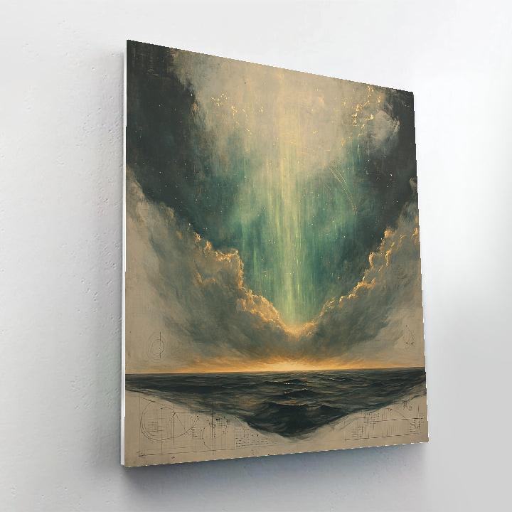 Leonardo Da Vinci Inspired Aurora Cloud Geometry Painting by numbers kit