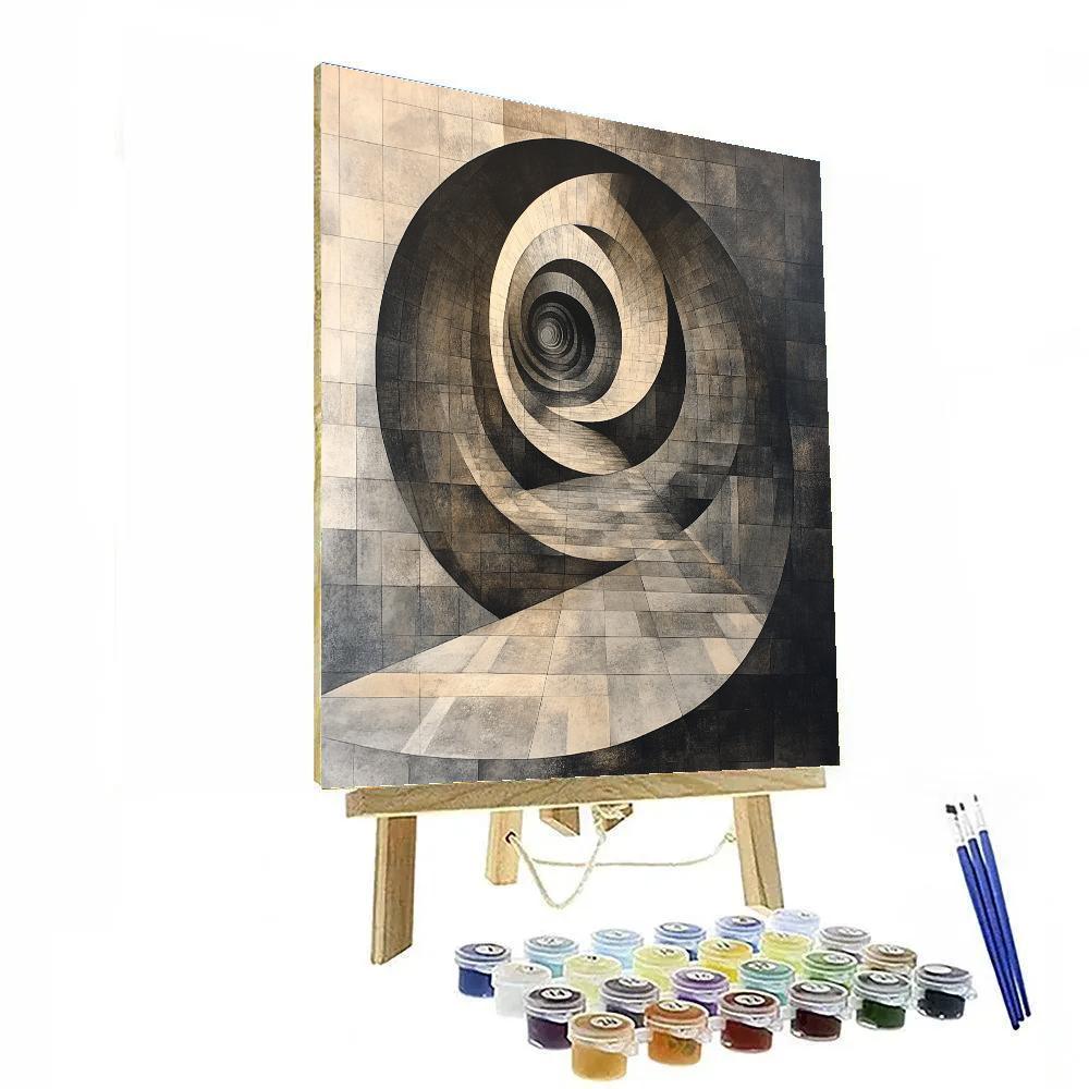 M.C. Escher Inspired Event Horizon Tessellation DIY paint by numbers