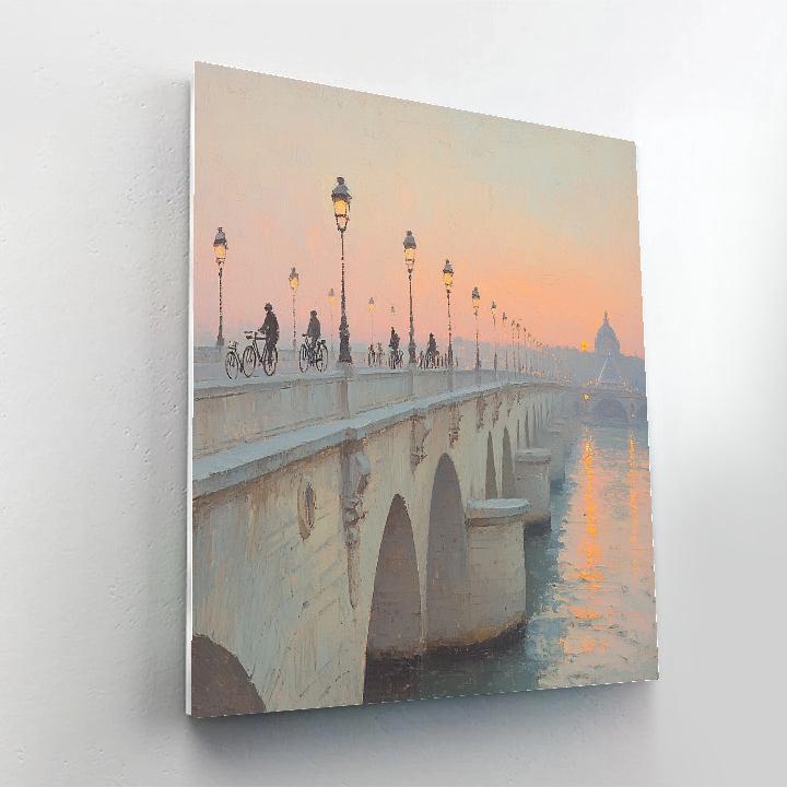 Stone Arches Of Pont Neuf At Dawn Paris France Paint by numbers kits