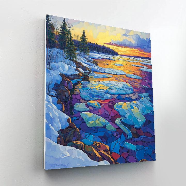A.Y. Jackson Inspired Thaw Breakup On A Northern Lake DIY paint by numbers