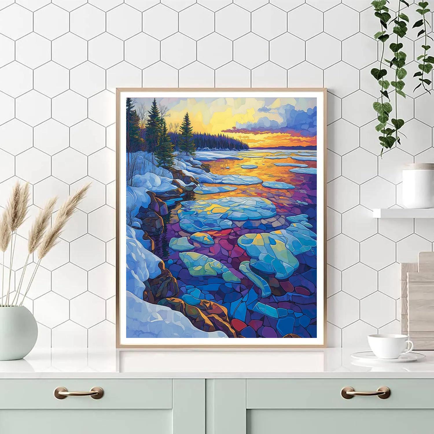 A.Y. Jackson Inspired Thaw Breakup On A Northern Lake DIY paint by numbers