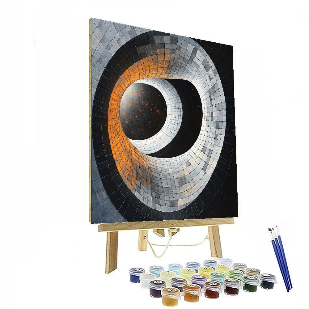 M.C. Escher Inspired Möbius Nebula Paradox Grid DIY paint by numbers