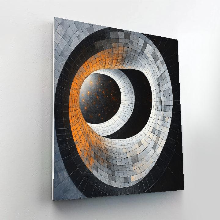 M.C. Escher Inspired Möbius Nebula Paradox Grid DIY paint by numbers