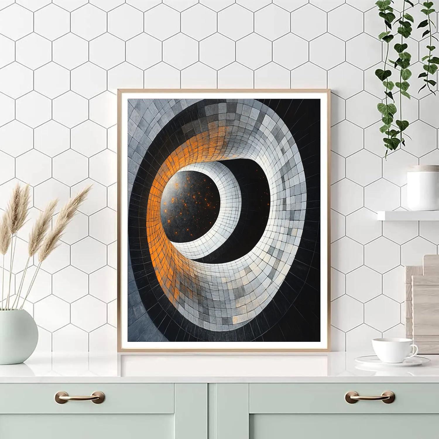 M.C. Escher Inspired Möbius Nebula Paradox Grid DIY paint by numbers