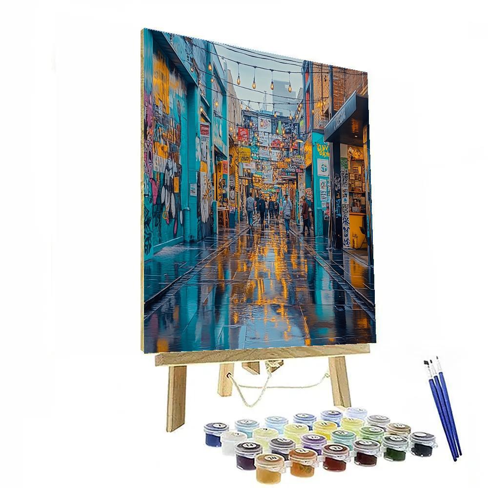 Street Art Alleys Of Fitzroy Melbourne Australia Numbered painting kits